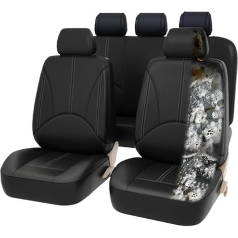 Housses de siège en cuir synthétique respirant et imperméable, toutes saisons, pour berline, VUS, camion, camionnette, pick-up (1/5)