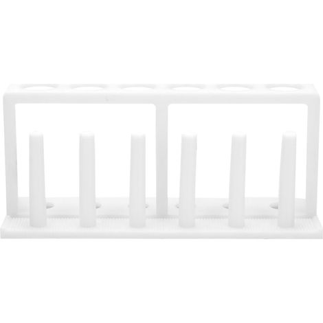 6 Holes 6 Column Plastic White Test Tube Rack Holder Stand Laboratory Supplies