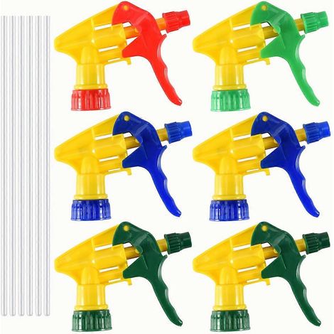 6 Pcs Heavy Duty Chemical Trigger Bottle Nozzle Head (1/5)