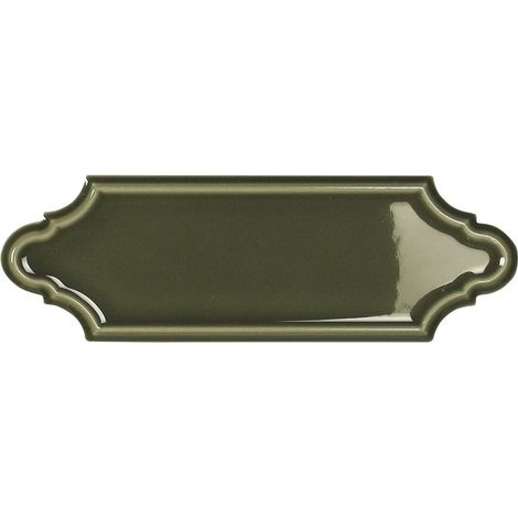 Carrelage mural faience effet classique KNIGHTSBRIDGE Navette 15x5cm Victorian green - Brillant - boîte de 0.60 m2 Navette 15x5cm Victorian green -