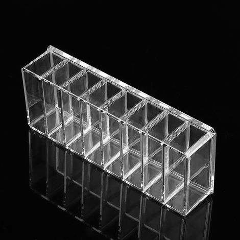 Boîte de rangement transparente en acrylique pour pinceaux de maquillage, rouges à lèvres et autres accessoires de maquillage (1/5)