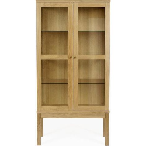 Vitrine 2 Portes "AbbeyWood" 170cm Naturel