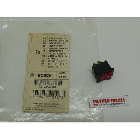 Pièce de rechange d’origine BOSCH 1619P03669 Interrupteur marche-arrêt