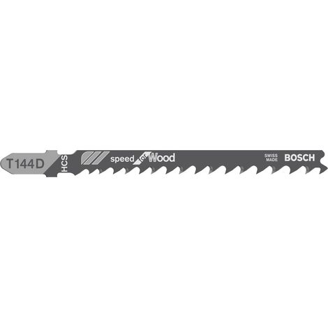 Bosch  3x  Hoja  de  sierra  de  calar  T  144  D  Speed  for  Wood  -  2608630560