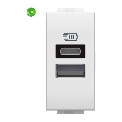 LL USB Charger Bticino Tipo A-C Bianco