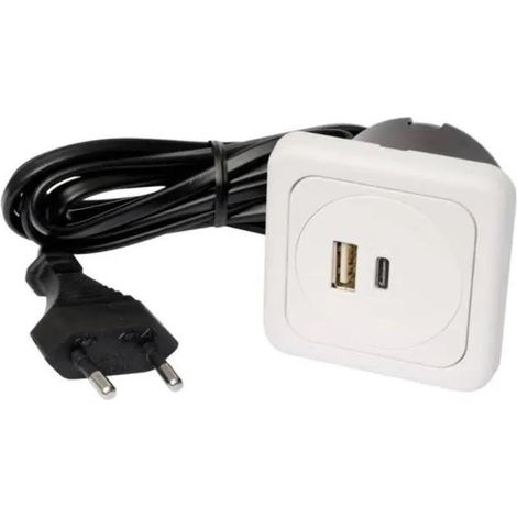 interbar 9016-018.81 toma de corriente blanca USB-C