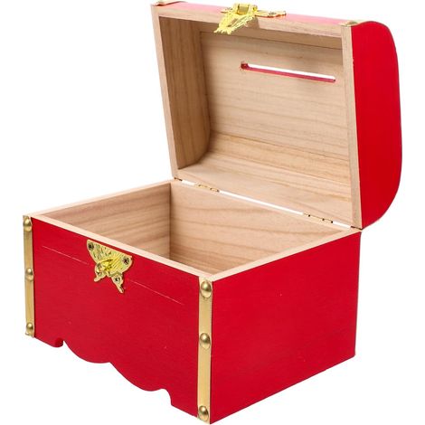 Tirelire Bois Vintage Pot à Fermé à Clé Bocal à Monnaie Stylé pour Salon Ou Bureau (1/5)