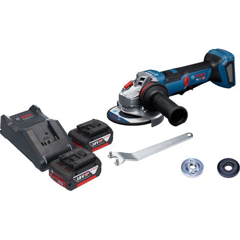 Bosch GWS 18V-11 PS Akku Winkelschleifer 18 V 125 mm Brushless + 2x Akku 5,0 Ah + Ladegerät