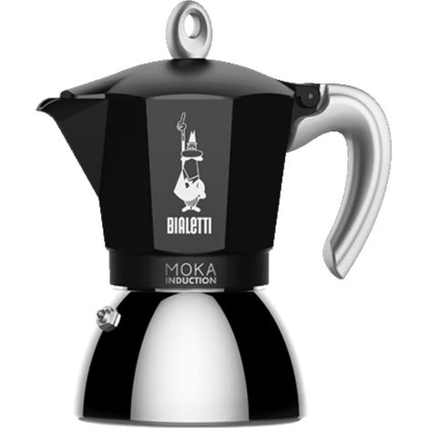 NEW MOKA INDUCTION BLACK 4 CUPS