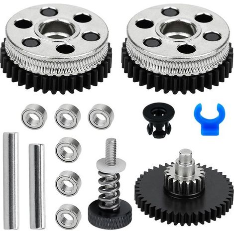 Ricambi per stampanti 3D - Ugelli per stampanti 3D - Estrusore interamente in metallo, denti di riduzione in acciaio rigido, adatto per estrusore HGX Lite 2.0