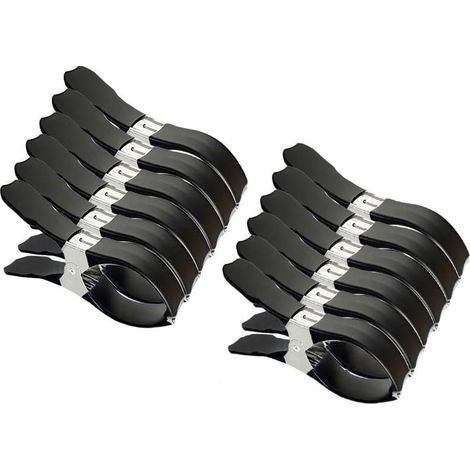Clips Acier Inoxydable 10pcs Protection Bordures Bâche(Black) Manchon anti-déchirure, protège bâche hiver, acier inoxydable, installation pour facile, durable (1/5)