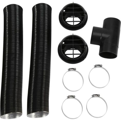 Tubo flessibile per riscaldamento auto, morsetto a T da 60 mm, set di uscite aria calda per parcheggio (1/4)