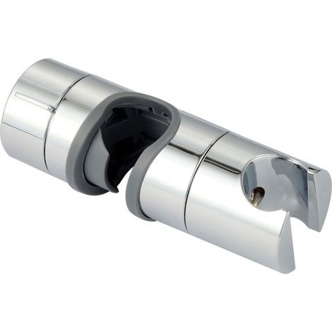 Soporte para Ducha Manual Ajustable - ABS Cromado - Diámetro 18 a 25 mm - Rotación 360° - Para Raíles Verticales - 1 Unidad (1/5)