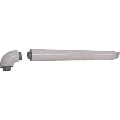 Kit ventouse horizontal 60/100 blanc - ARISTON