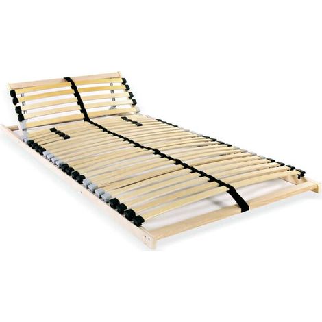 Cadre de lit sans matelas, 28 lattes, 7 compartiments, 70 x 200 cm (1/5)