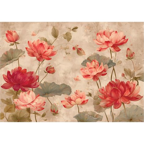 Fototapete Wiesenblumen Vintage – Moderne Großformat Wandtapete 350x250 cm – Für Wohnzimmer & Schlafzimmer