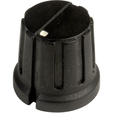 Tête de bouton rotatif SCI PN-38D (6.4mm) avec pointeur noir (Ø x H) 15.5 mm x 14.2 mm 1 pc(s) Y717551 (1/4)