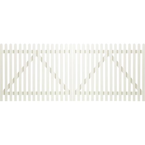 Plus Vorgartentor Retro 300 x 120 cm weiß Holzzäune