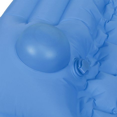 Matelas gonflable portable pour camping, randonnée, voyage, plage, bleu paon (1/5)