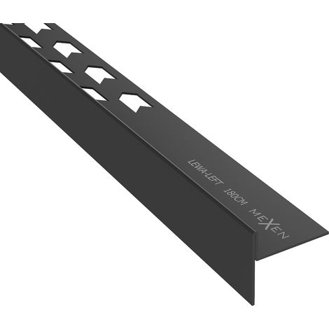 Mexen Line-B zócalo de pendiente para suelo de 180 cm izquierdo, negro - 187001180L (1/5)