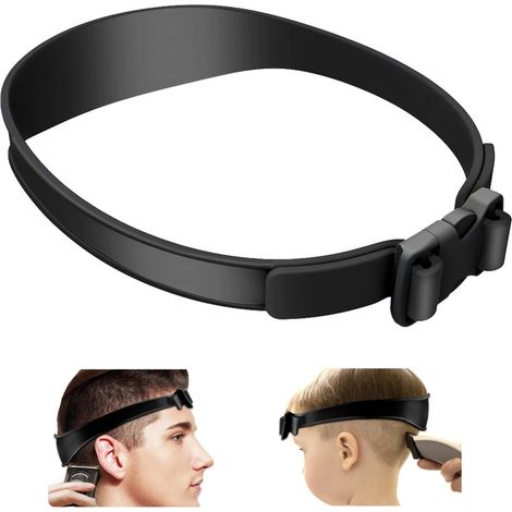 Gabarit de coupe de cheveux ajustable en silicone, pour se couper les cheveux soi-même, ligne de cheveux droite au niveau de la nuqu (1/5)