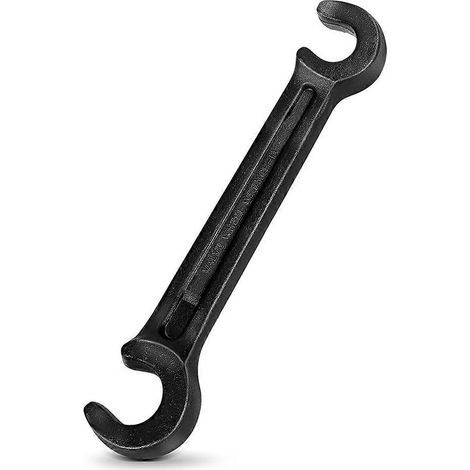 Clé à molette double pour vannes, en acier moulé, pour vannes à main, ouverture et fermeture de 25 cm (11/ Noir) (1/5)