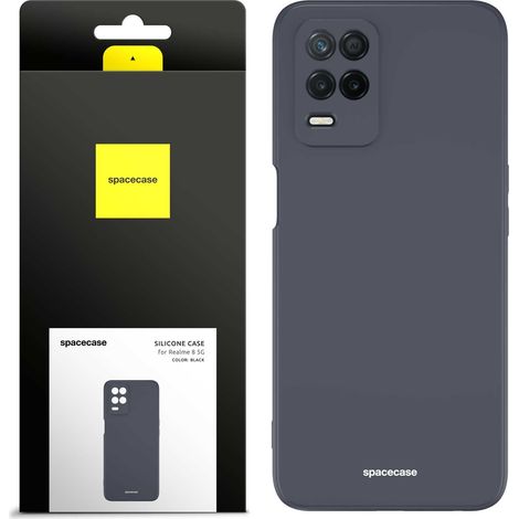 Coque en silicone Spacecase pour Realme 8 5G noire (1/5)