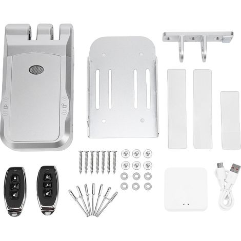 Serrure connectée invisible WiFi Serrure électronique sans clé à pêne dormant en alliage de zinc avec télécommande et application mobile (1/5)