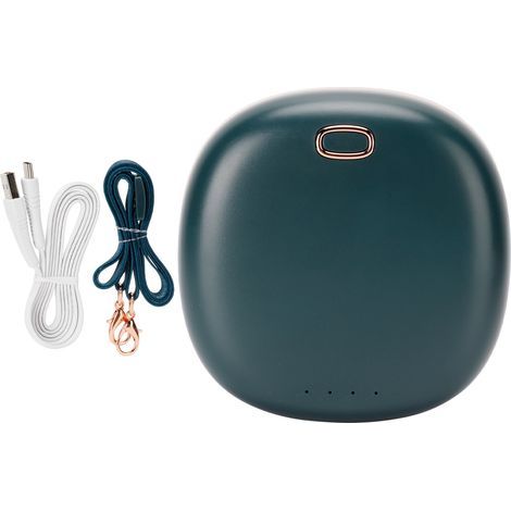 Mini ventilateur mains libres pour le cou, portable, sans pales, à suspendre à la taille, chargement USB (vert) (1/3)