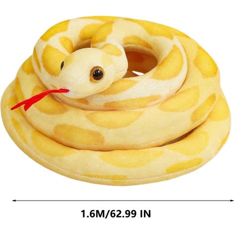 Serpent En Peluche - 118 Pouces - Tissu Doux Et Rembourrage Flexible - Décoration De Fête Thème Jungle - Jouet Pour Farce - 1 Pièce (1/5)