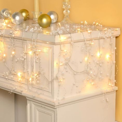 Guirlande de Noël lumineuse – 2 m, 20 LED, baies décoratives Blanc– Idéale pour sapin, cheminée, porte et table – Décoration intérieure et extérieure (1/5)
