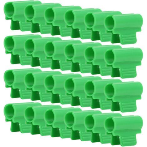 Lot de 24 pinces pour serre, filet de protection Ă une tĂȘte, tunnel, anti-insectes, abri de jardin, filet d'ombrage, tige de 19 mm (1/5)