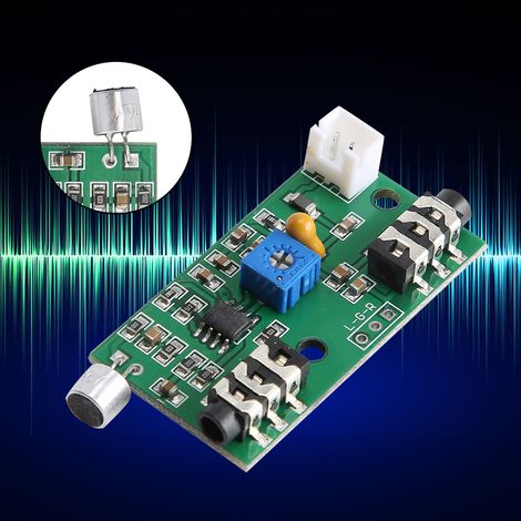 Amplificateur audio AC/DC, module de préampli avec alimentation 2.6-10V, 3 broches pour signal audio. (1/5)