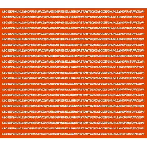 Lettere adesive autoadesive da 3 mm, colore arancione lucido (1/2)