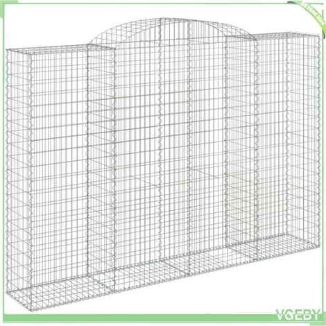 Panier de gabion arqué - FAFEICY - 153520 - 300x50x200/220 cm - Fer galvanisé - Fil 3,5 mm (1/4)