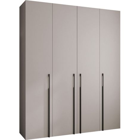 Armario Hartford 570, Cachemira, 246x200x52cm, Puertas de armario: Con bisagras, Número de estantes: 12
