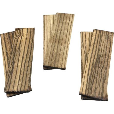 Zebrano,Lot De 3 Paires De Plaquettes,140X40X6Mm,Bois Précieux Ideal Tournage Sur Bois De Stylos,Lutherie,Instruments De Mus[CA246] (1/5)