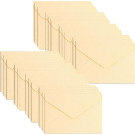 CLVPAI Lot de 40 enveloppes en papier kraft côtelé,C6 Enveloppes Eucalyptus nervurées,Enveloppes à rabat,pour les mariages, les anniversaires, les fêtes et les invitations(Beiges), 162114mm (1/5)