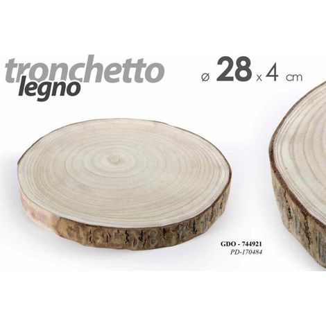 20x Tronchetto in legno vassoio utensile cucina sottopiatto cm 28
