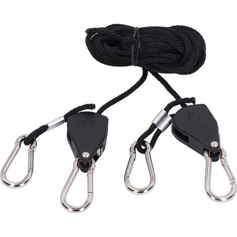 Decdeal Leichter Aufhänger für Pflanzenseile, 1/8 Zoll, 2 Stück, robuster und verstellbarer Clip, hohe Festigkeit (1/5)
