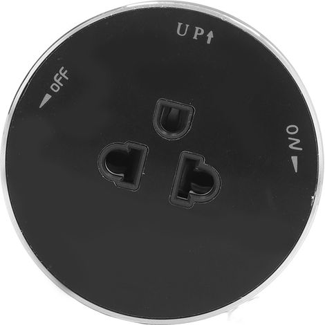 Prise rail ronde 250V de surface, socle multifonction avec interface universelle, bloc mobile à voyant lumineux pour série JLB (1/5)