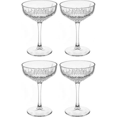 Bicchieri da champagne piatti, set da 4, 250 ml (1/5)