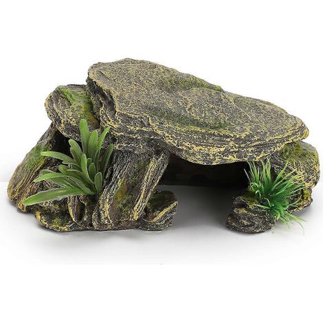 Habitat pour tortues et reptiles, cachettes, grottes, aquarium, abris pour poissons amphibies, abris sûrs et colorés (1/3)