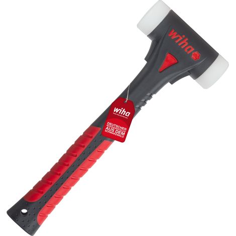 Wiha Schonhammer FibreBuzz® rückschlagfrei, sehr hart mit wechselbarem Polyamid-Schlagkopf I Kunststoff-Fiberglasstiel,40, 320 mm (44598) (1/5)