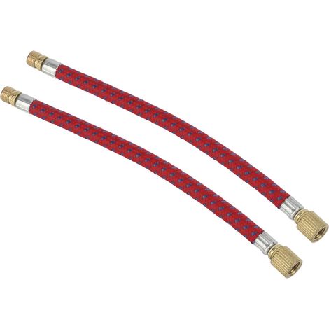 Tuyau d'extension de Pompe à vélo, Tuyau d'extension de gonfleur à Double Valve, matériaux en Nylon et cuivre 16,6 cm de Long pour la Maison pour l'extérieur (1/5)