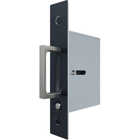 Poignée Pour Porte Coulissante - Poignée Encastrée Sans Bordure - Pour Portes Escamotables Épaisseur Min 30 mm - Noir - 1 Pièce (1/5)