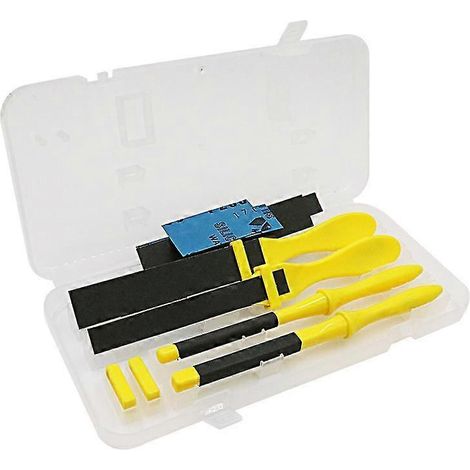 Schleifpapier-Polierset mit Schleifwerkzeug und Kunststoff-Schleifpapierstab (gelb) (4 Stück) (1/5)