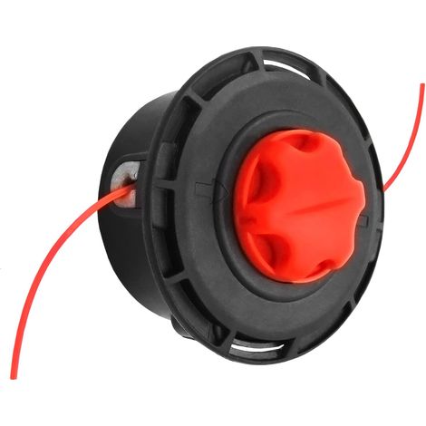 Compatible con el cabezal de desbrozadora de hilo simple tipo carrete 308923014, compatible con las desbrozadoras de gasolina de eje recto Toro 51954, 51974, 51955, 51975, 2 piezas - rojo (1/5)