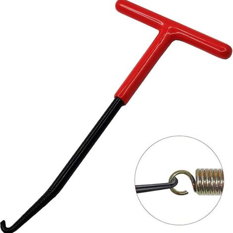 Tire Ressort Crochet Outil,Crochet de Ressort D'Échappement,D'Extraction de Ressort de Poignée,Crochet à Ressort en T,Crochet Ressort Echappement pour Béquille Moto,Collecteur D'Echappement (1/5)