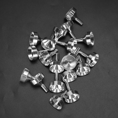 20 Funnels en Aluminium Mini pour Parfum, Cosmétiques et Maquillage, Outils de Remplissage Portables (1/5)